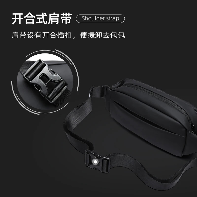 Waterproof Men Crossbody Bag Lightweight Breathable Chest Bag Fanny Pack for Travel Walking Hiking Cycling Phones Sling Bag 241202