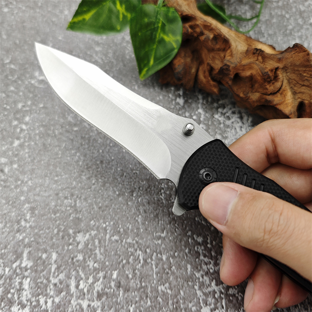 BM DA57 Flipper Folding Knife 440C Blade Black G10 Handle Easy To Carry EDC Pocket Knives Outdoor Tactical Survival Utility Tools Knifes 15535 3300 53