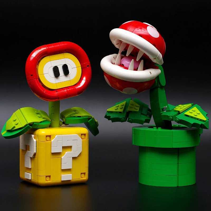 2024 NEW MOC Chomper Plant Model Fit Flame Flower Assembled Building Block Brick Children Educational Toys Kids Christmas GiftsXJ241203