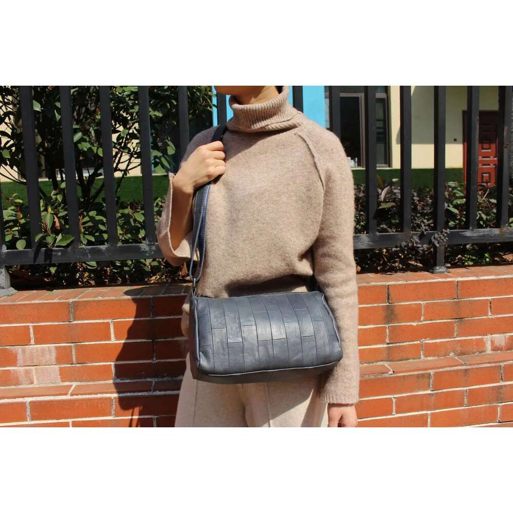 Motingsome Cowhide Women Shoulder Real Natural Leather Hobos Double Compartment Ladies Pouch Messenger Bag New