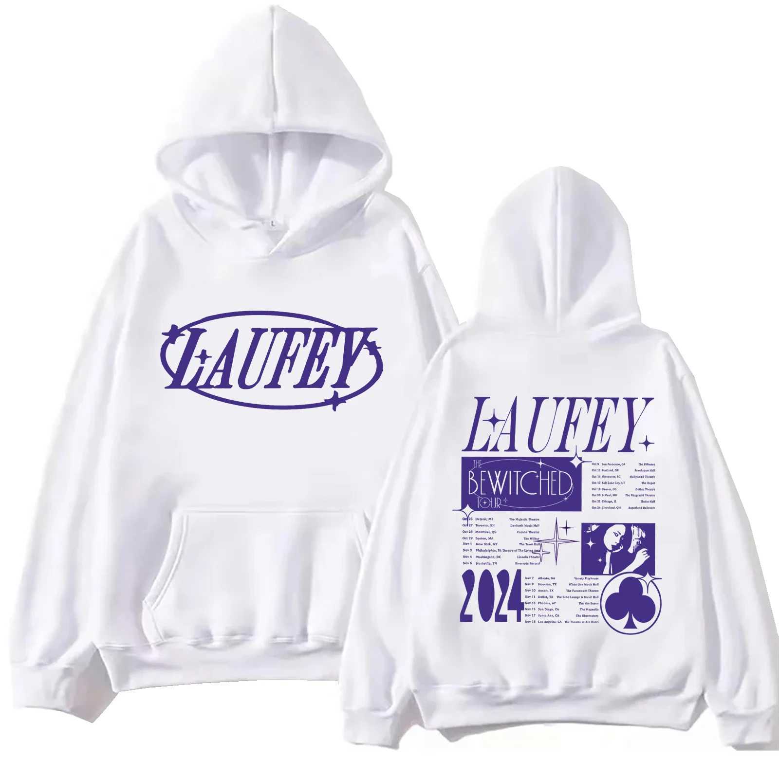 Laufey Tour 2024 Hoodie Harajuku Hip Hop Pullover Top Man Woman Sweatshirt Fans Gift Hooded Strtwear Comfortable Soft ClothingC241221