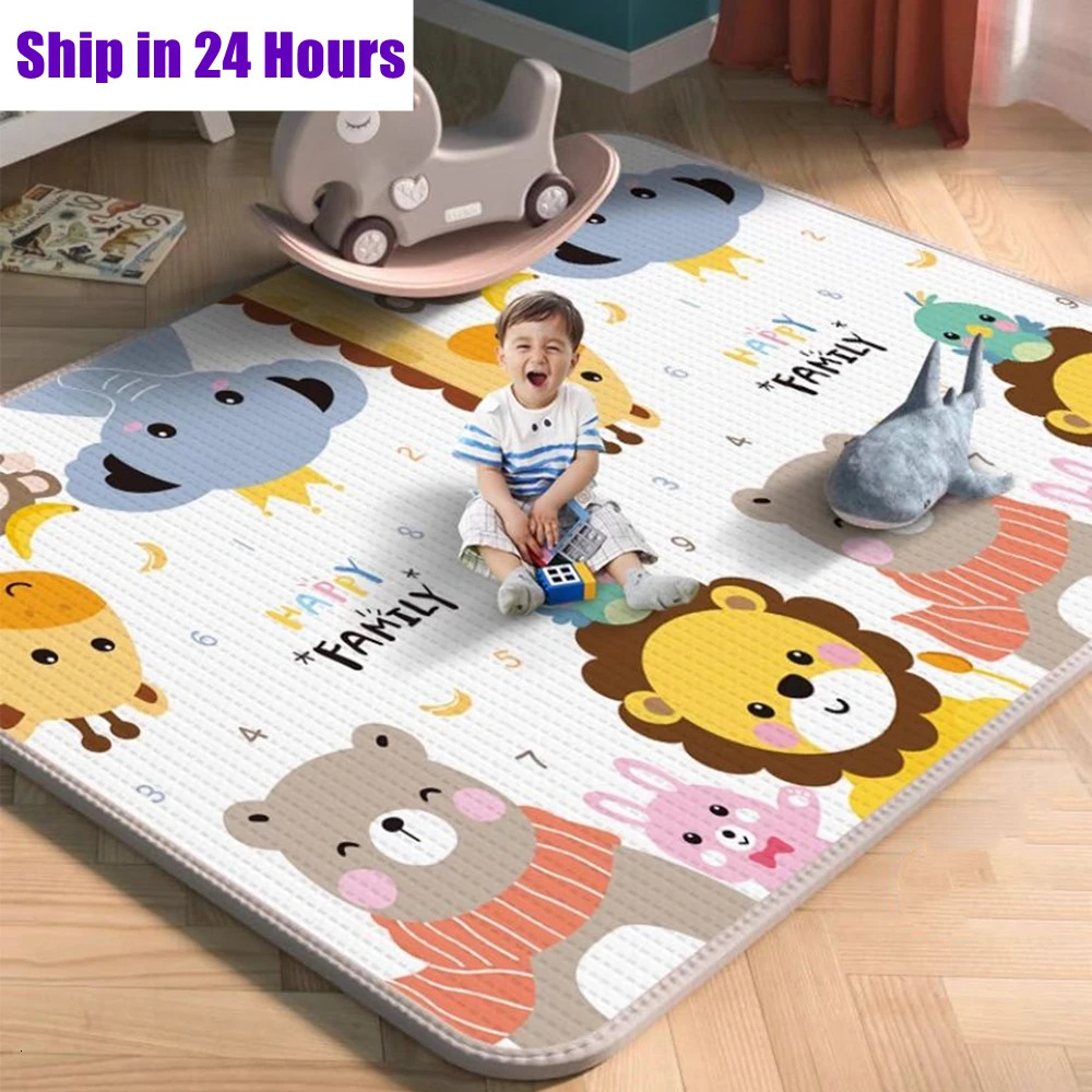 1cm/0.5cm environmentally friendly thick baby crawling game mat folding mat carpet game mat childrens safety carpet gift 241202