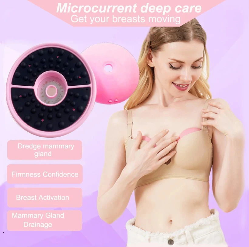 Breast massage pad with press wireless vibration breast massager enhancement tool red light massage therapy 241203