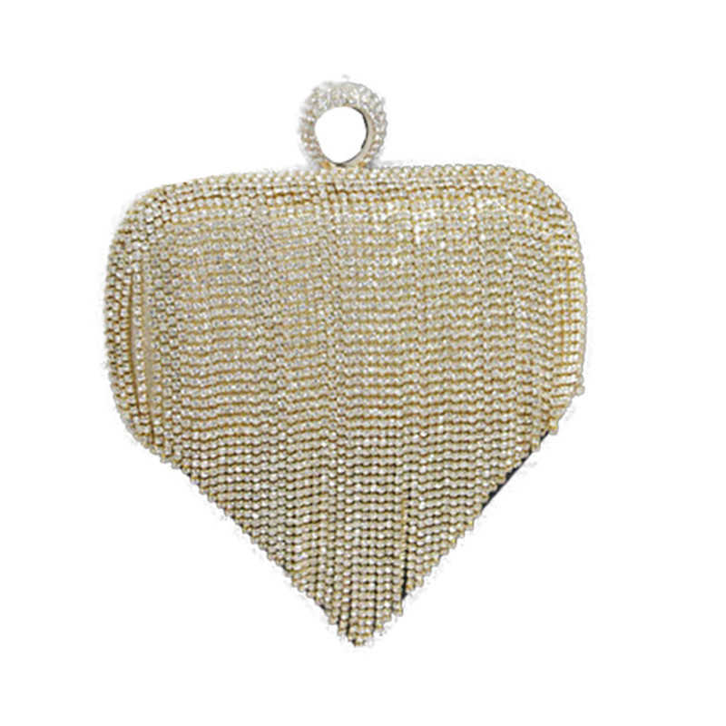 Spring/Summer New Evening Bag Tassel Bag Water Diamond Handheld Bag Women's Shining Diamond Bag Banquet Single Shoulder Diagonal Cross Bag 241203