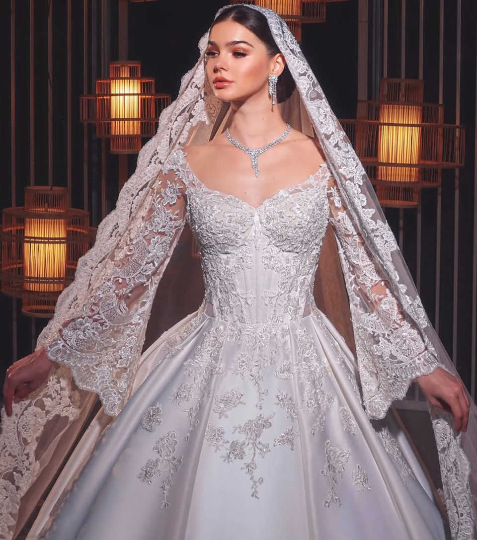 Vintage A e Wedding Dress For Women O Neck Long Sleeves Bridal Gown Lace Appliques Sweep Train Customized Dresses vestidos de novia