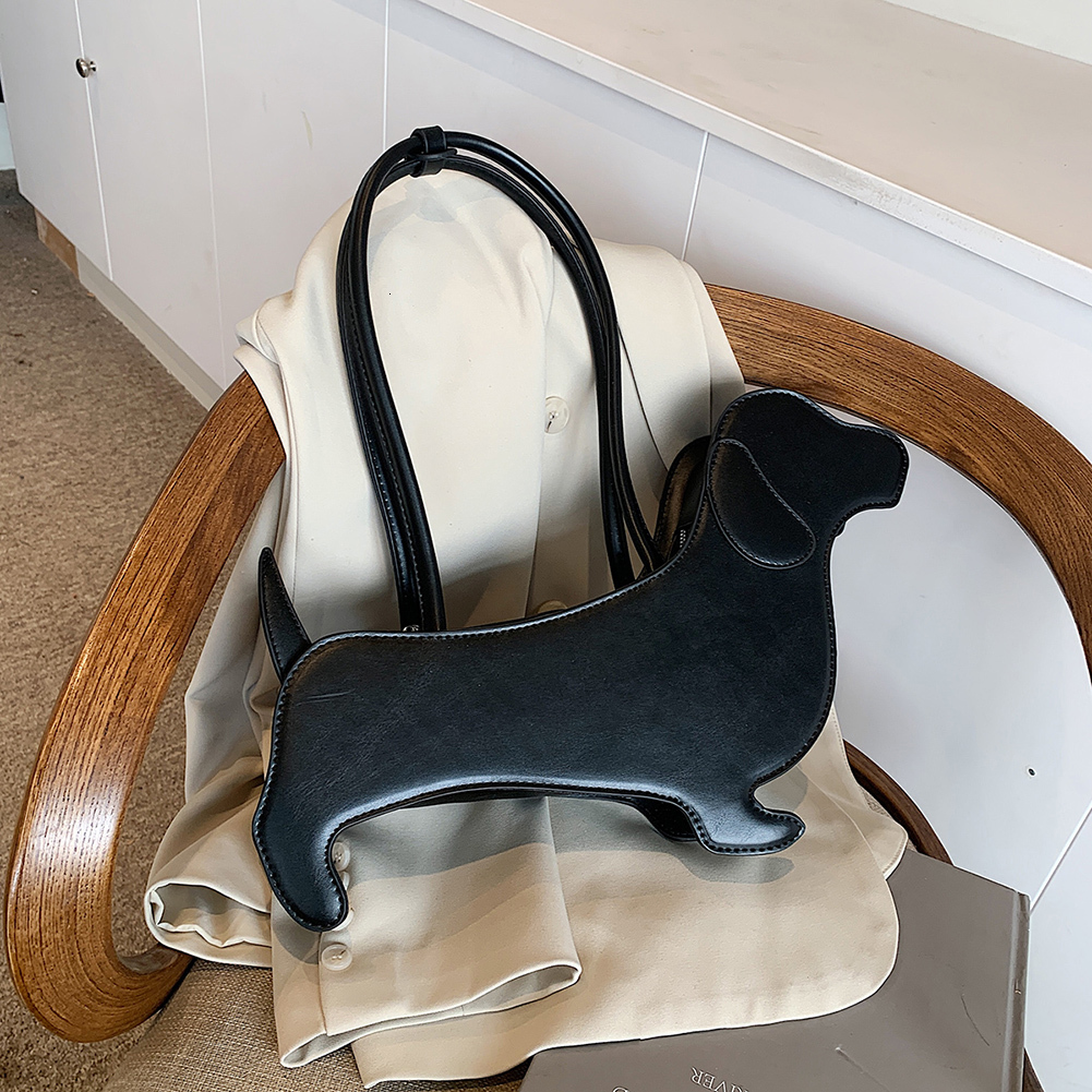Cartoon Dog Shaped Handbag PU Leather Purse Unique Novelty Clutch Cute Evening Party Bag for Women and Girls