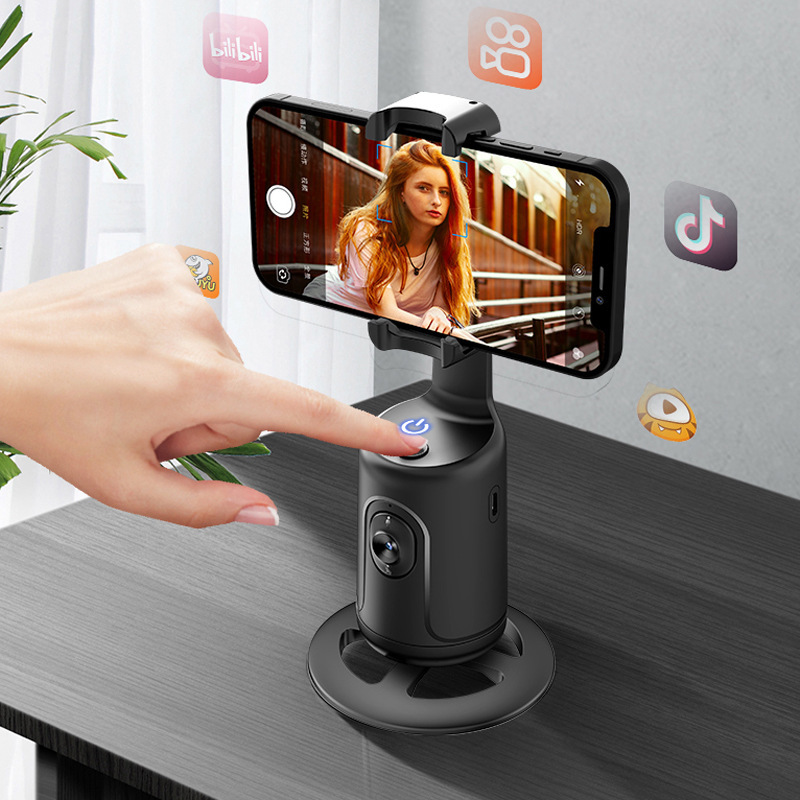 to Applicable all models 360 omni-directional Live Video tracker AI face recognition mobile phone bracket PTZ face tracking