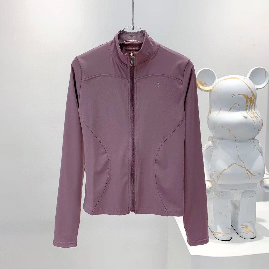 Autumn Yoga Zipper Clothing Women's Sports Running Elastic Jacket Coat