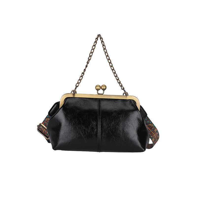 Ladies' Winter New Bag 2023 Banquet Fashion Clip on Single Shoulder Crossbody Bag Wide Shoulder Strap Elegant Women's Bag 241203