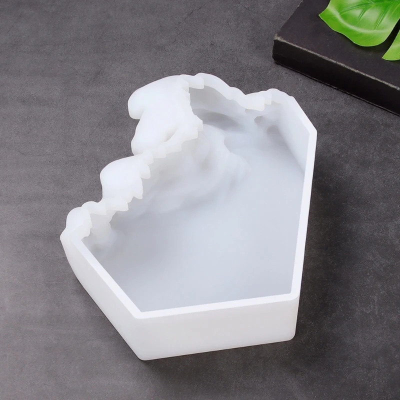 DIY crystal epoxy resin mold Haibo seawater surface mirror silicone mold irregular Haibo art decoration mold 241203