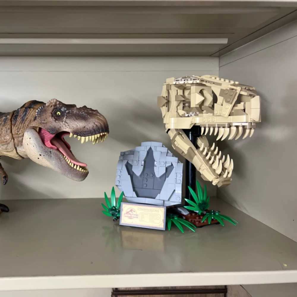 Dinosaur Fossils T. rex Skull model building blocks kitHalloween And Christmas Gifts Children ToysCompatible With edXJ241203