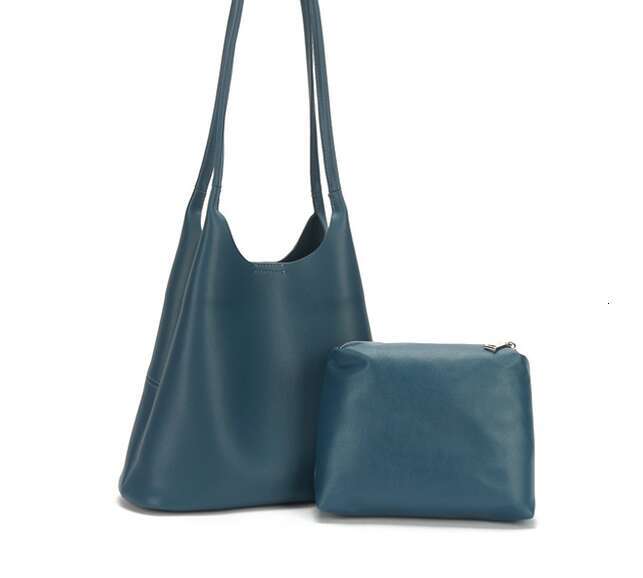 Large capacity women's leather handbag, fashionable and simple women's magnetic button bag