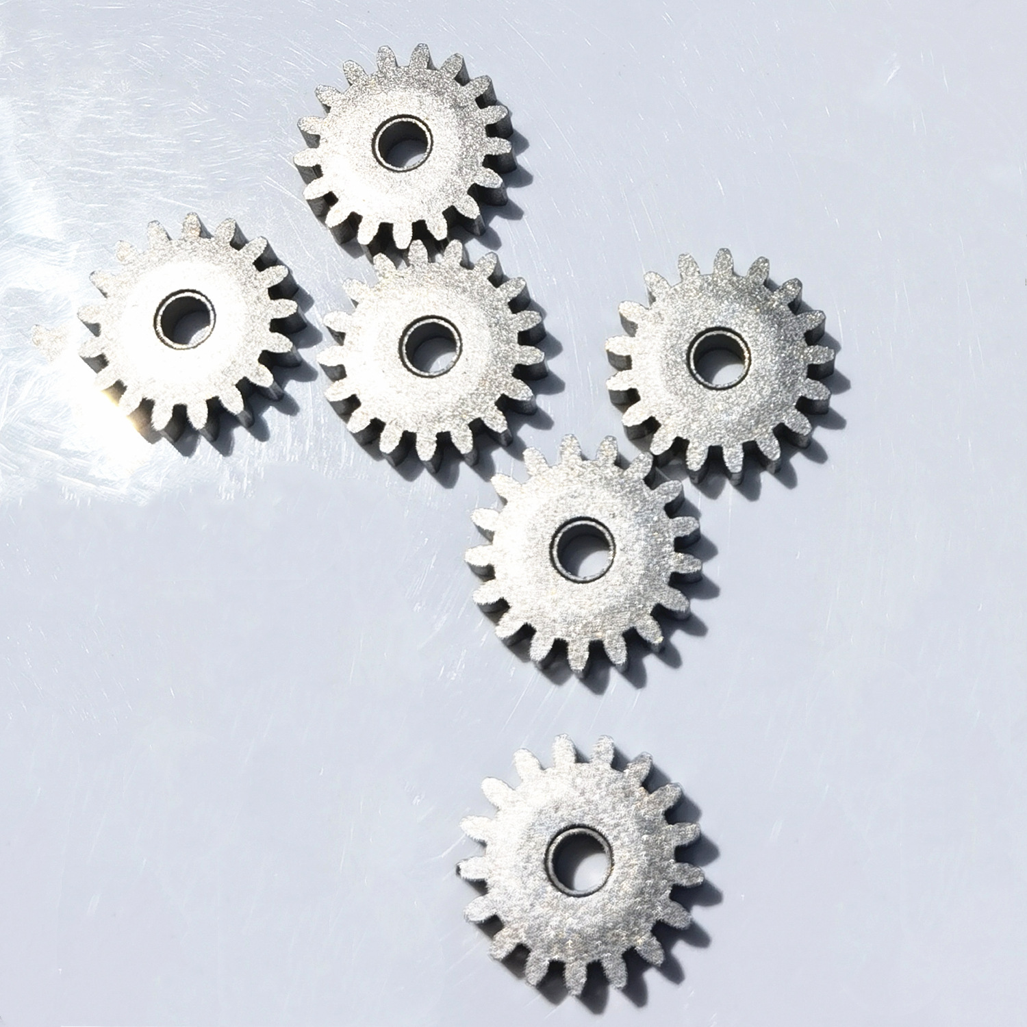 Module 1, 17 Tooth Iron Based Cylinder Gear, Inner Dia 4.2mm, Produced via Powder Metallurgy Method