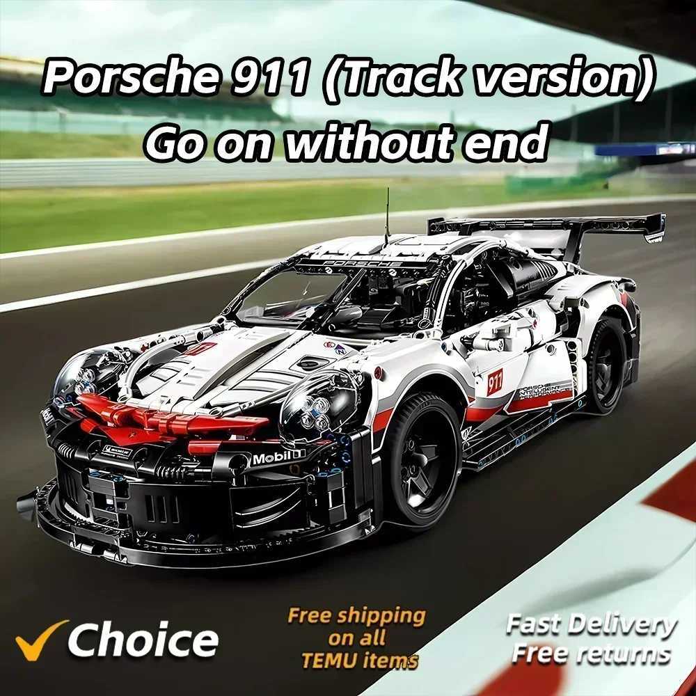 es 911RSR 1580 Pcs Technical Classic Super Racing Car Building Blocks Model Bricks Vehicl Toy For Kids Birthday Boys Gift Cpatible C251111