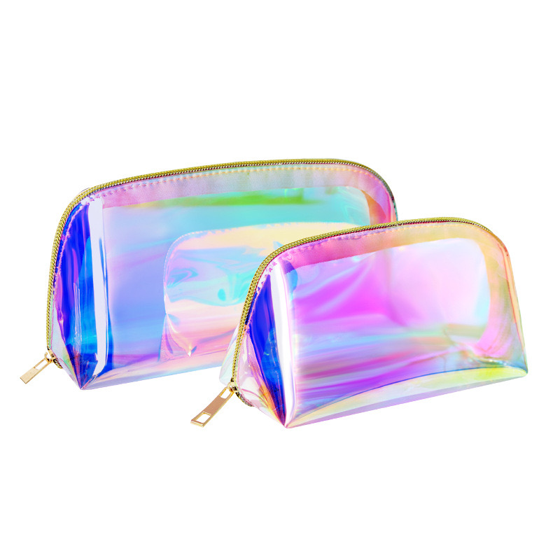 eTya Transparent Coin Purse Women Wallet Laser PVC Card Pencil Cosmetic Money Clutch Bag Case New Female Mini Zipper Wallets Pouch