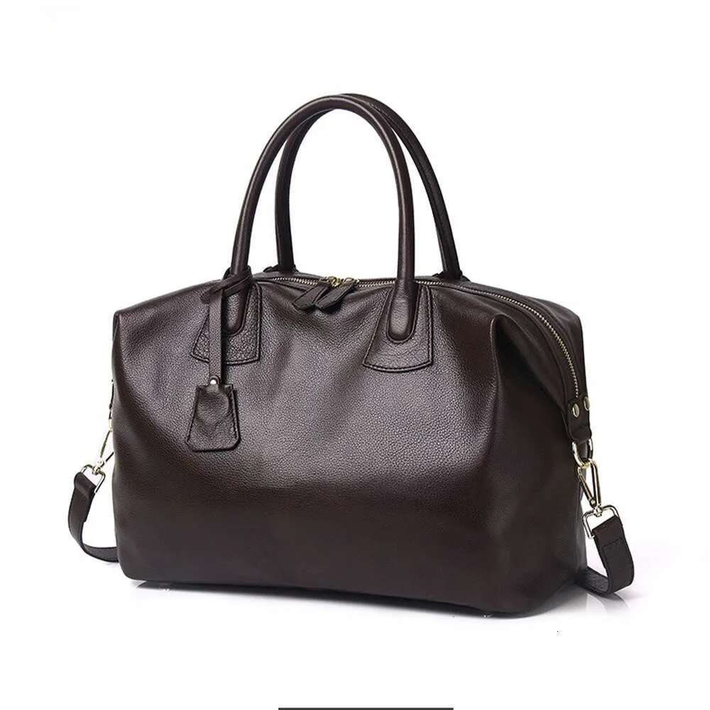Motingsome Oversized Real Leather Woman Lady Travel Tote Shoulder Bags Handbag Fashion Commuting Big Bag New