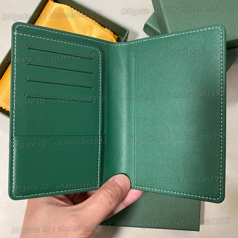 Passport Cover Classic Men Women Holder ID Card Holder Genuine Leather Wallets With Box