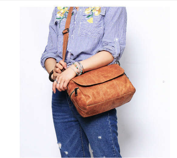 Motingsome Soft Cowhide Messenger Bag Women Leisure Handbag Crossbody Lady Flap Casual Daily Purse Top Handle Tote