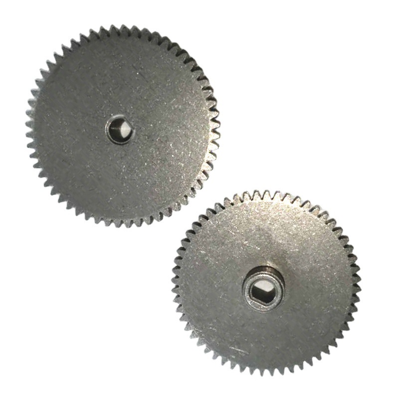 Model 1 Iron Precision Gear for Mechanical Components - Powder Metallurgy Process, 56 Teeth, 7mm ID, D Shape Hole