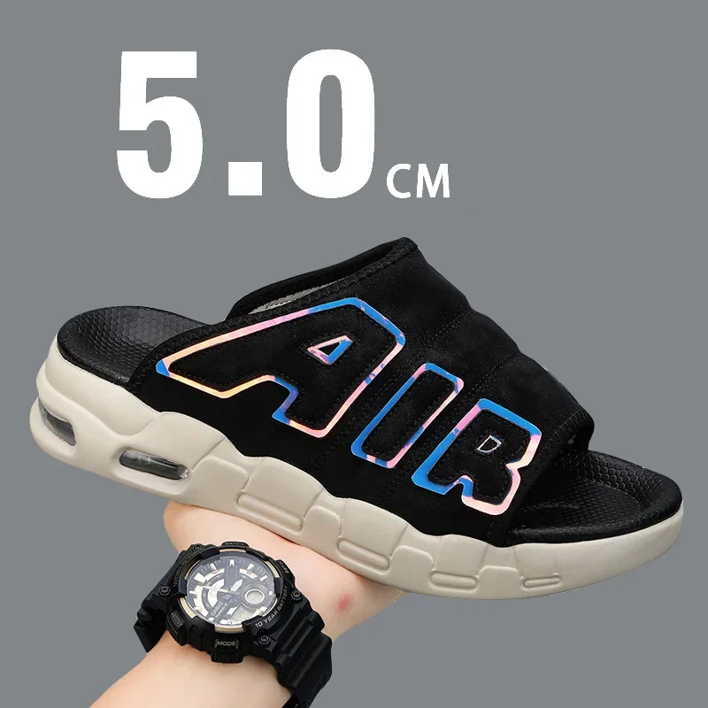 Slippers 2024 Men's Fashion Casual Sports Air Cushion Summer Open-Toe Beach Slipper Designer Mens Slides 1cf
