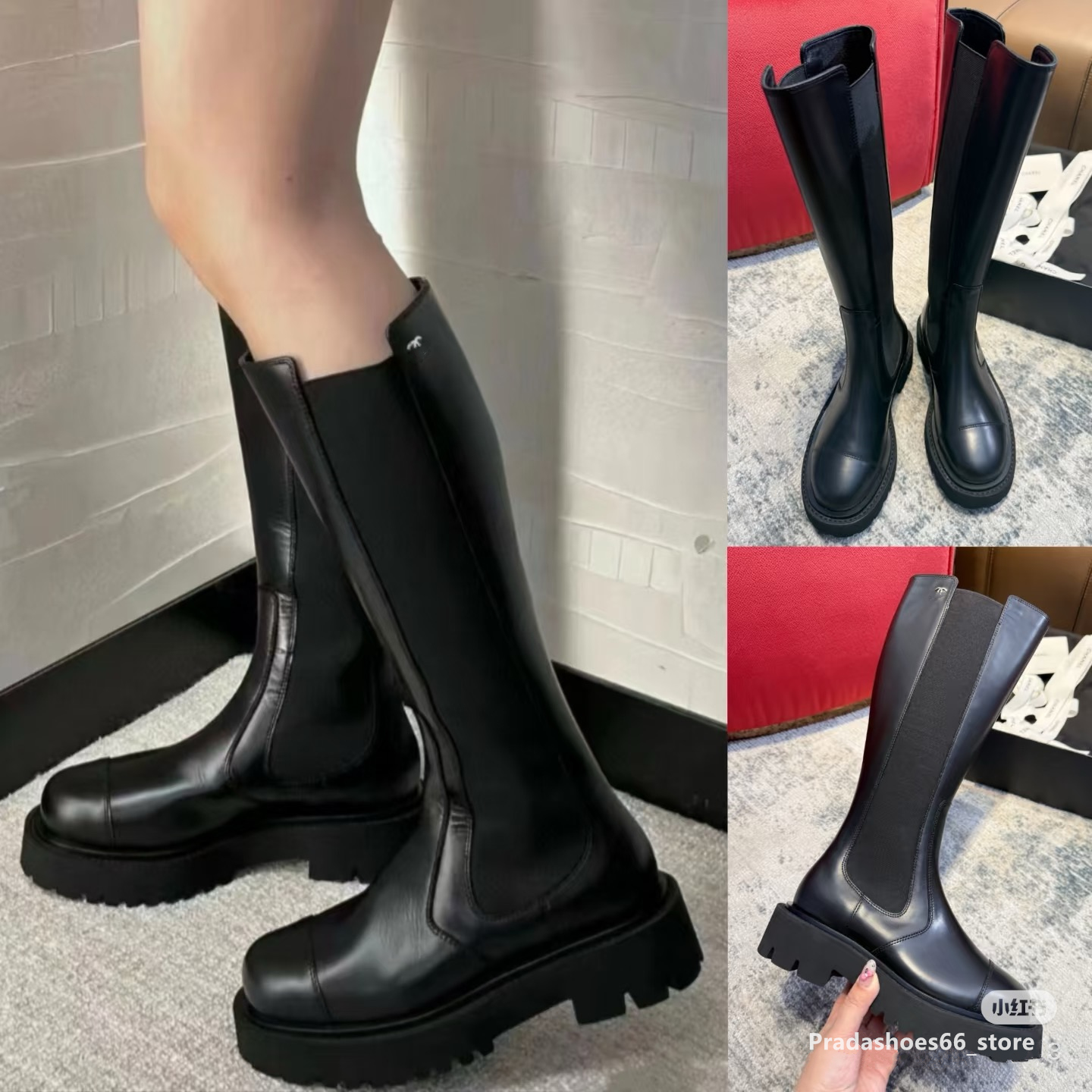 2024 New Designer Knight Boots Women Luxury Brand Lace up flat Sole Motorcycle ff High Quality Real leather Mid Calf Short Boots Mujer MartinBoots
