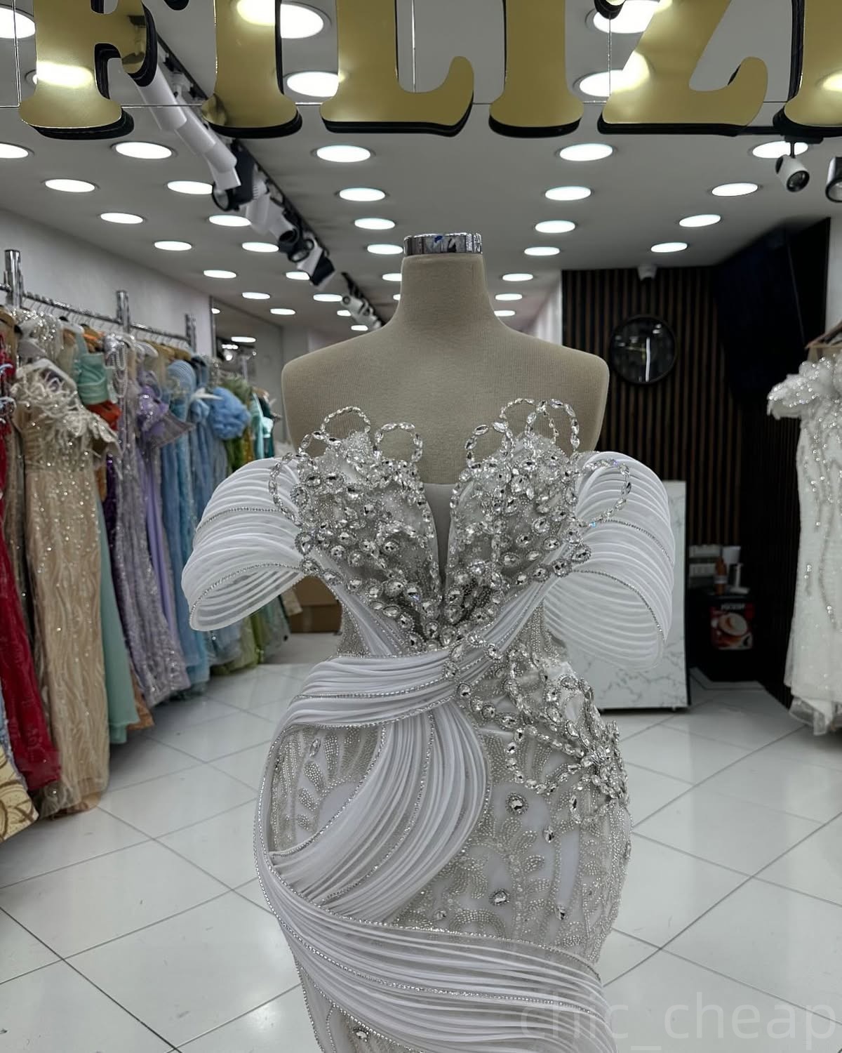 Ivory Mermaid Prom Dresses 2024 Rhinestones Sequined Stylish Evening Formal Party Second Birthday Engagement Gowns Plus Size Dress For Special Occasio