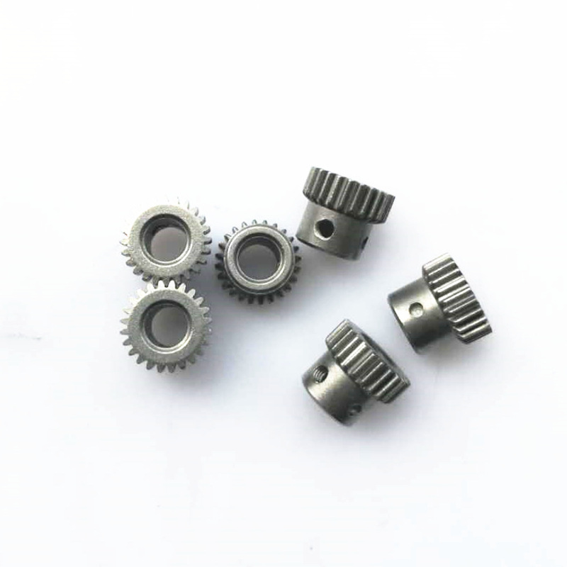 Cylinder Straight Gear with 0.5 Module, 24 Teeth, Inner Hole Diameter of 6mm - Powder Metallurgy Material with M3 Top Screw Holes for Direct Sale