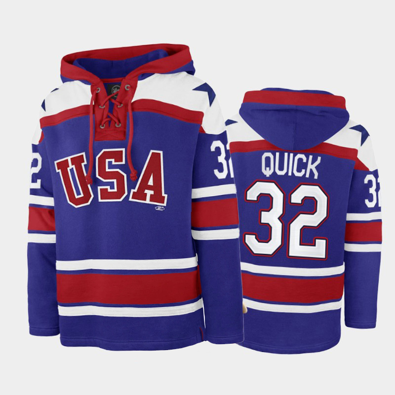 Custom USA Hoodie Jersey Cole Caufield Blake Wheeler Mike Modano Jack Hughes Matthew Boldy Patrick Kane Logan Cooley Personalized