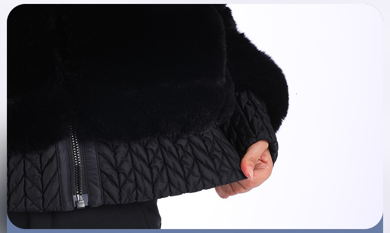 Winter Women's Thick Imitation Rabbit Fur Fabric Ski Jacket Ladies Windproof Warm Outdoor Short Jackets Snowboard Skiiing