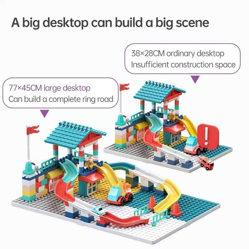 5-in-1 Kids Activi Water Table Toys and Chair Set with 143pcs Large Marble Run DIY Building Block for Kids Ages 3+XJ241203