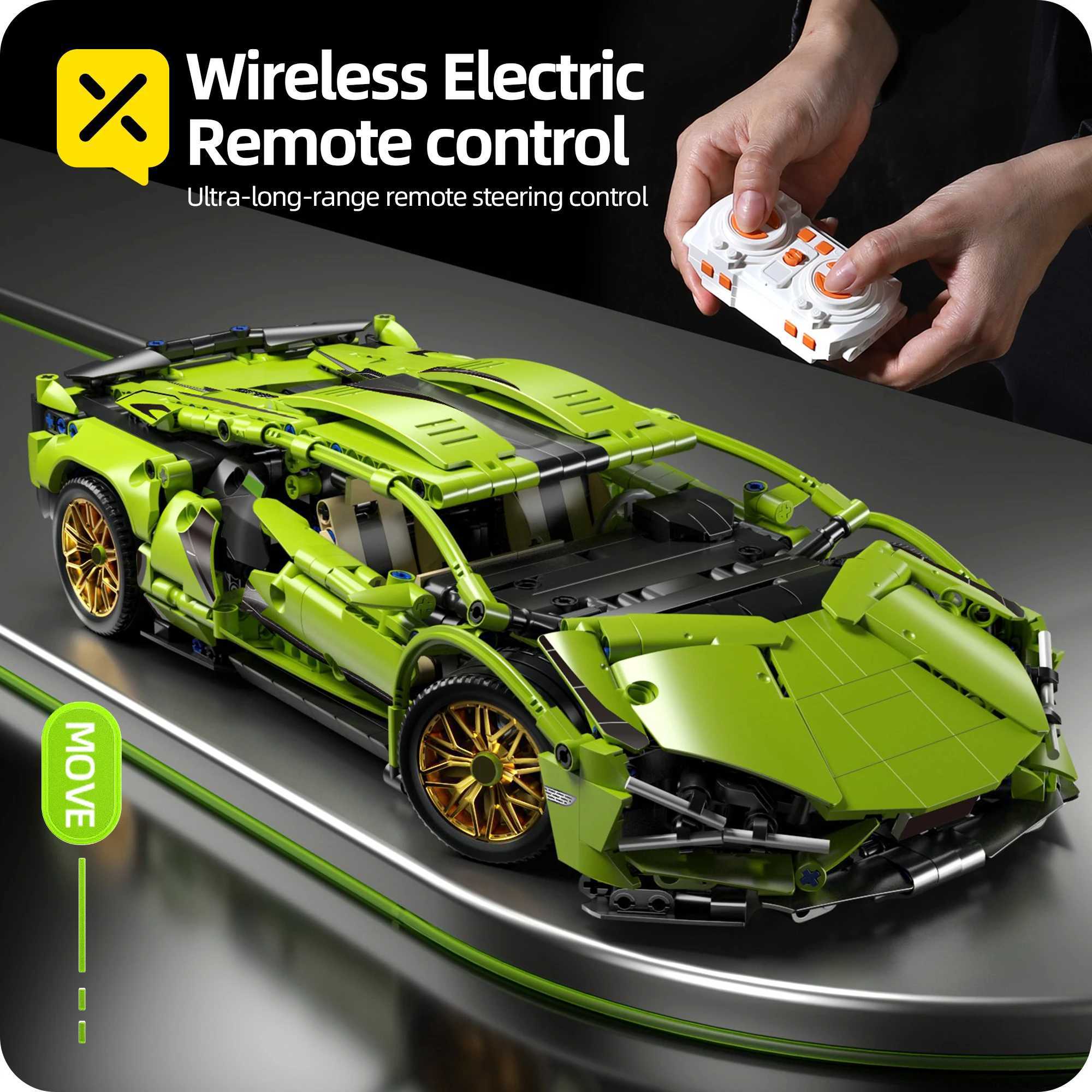 ToylinX Technical Building Blocks Racing Sport Car Speed Vehicle Model Ci Mechanical Super Bricks Puzzle Toys Adult GiftXJ241203