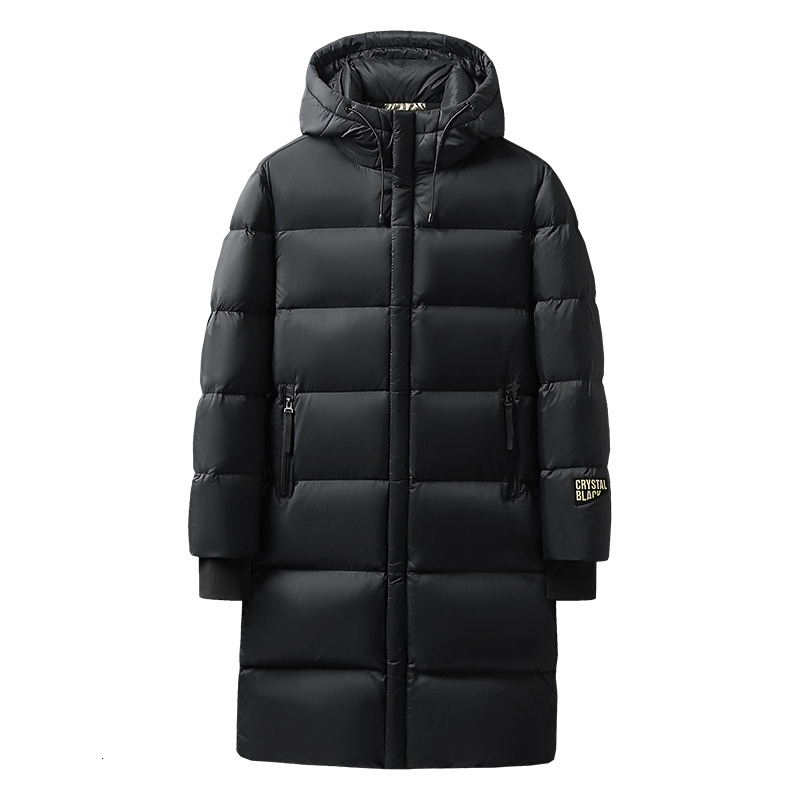 Winter Men Warm Thick Long Down Jacket Coat Mens Hooded Waterproof Black Gold Puffer Casual Windproof Parkas Male w241112