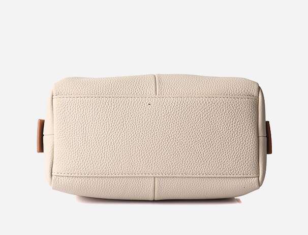 Color blocked women's cowhide women's shoulder crossbody bag, fashionable texture leather handbag