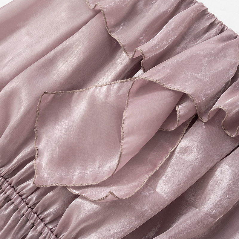 Basic & Casual Dresses Ruffled Sexy Dresses Purple Clothes Women Off Shoulder Long Sleeve Mini Dress Fall 2024