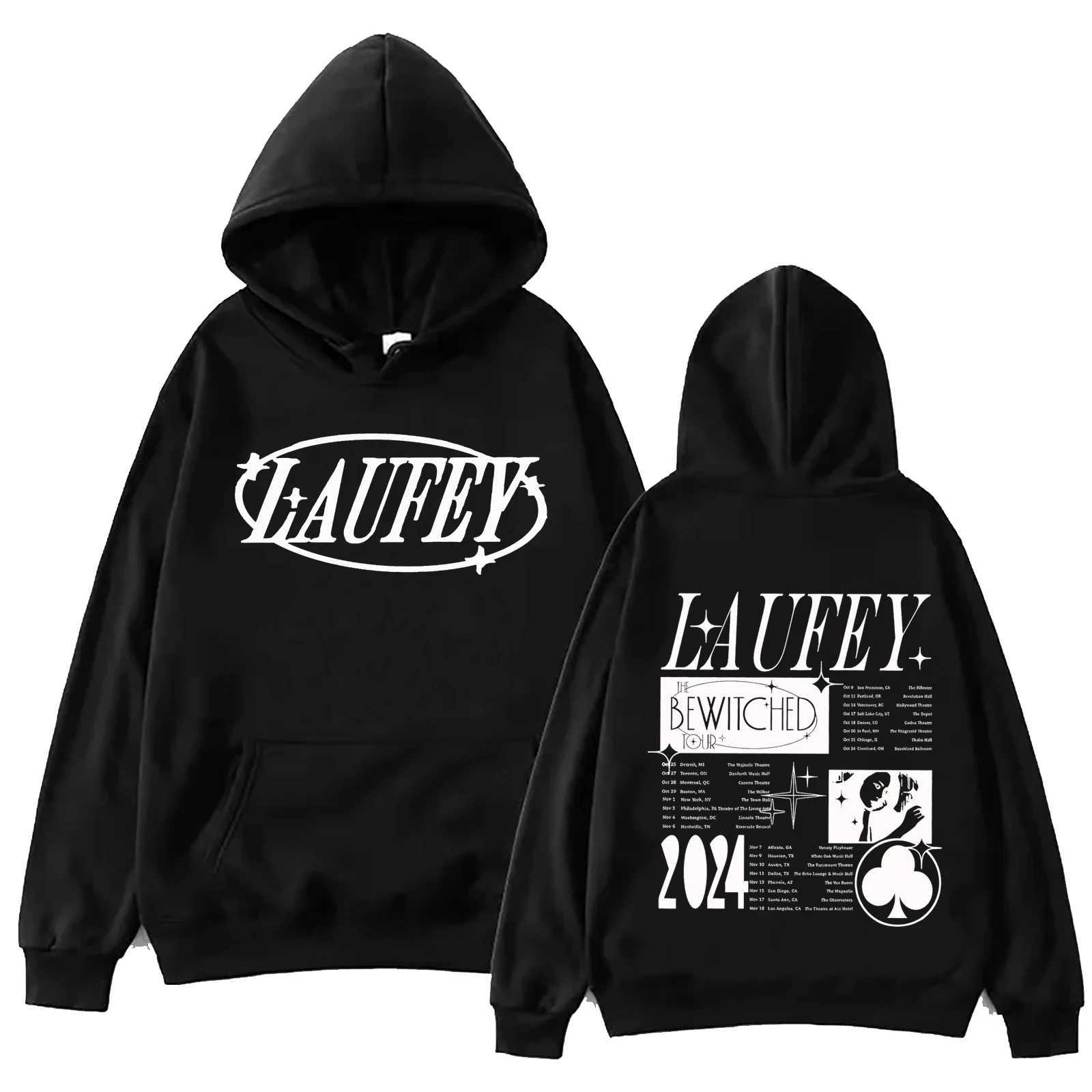 Laufey Tour 2024 Hoodie Harajuku Hip Hop Pullover Top Man Woman Sweatshirt Fans Gift Hooded Strtwear Comfortable Soft ClothingC241221