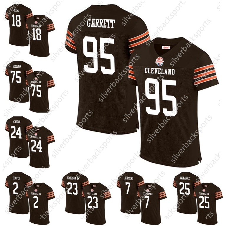 95 Myles Grrett 24 Nick Chub Football Jerseys Customize Clevland Brows David Njku Deshaun Waton Amari Coper Jersey Free Shipping This baseball uniform