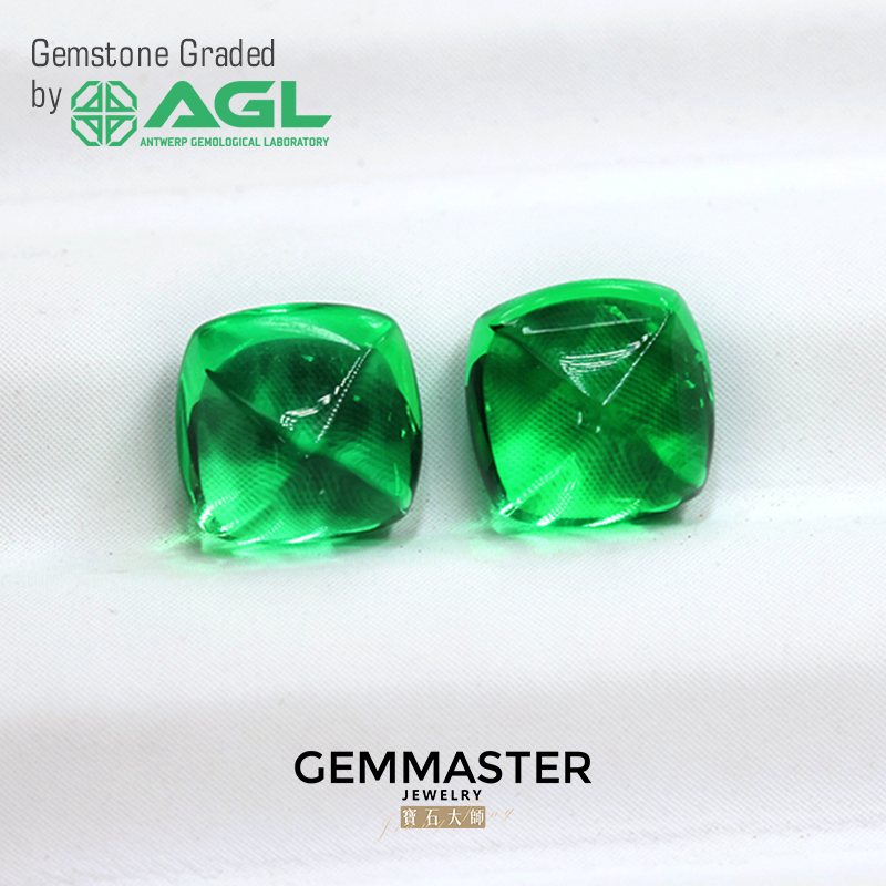 Sugar loaf Cut Emerald With Certificate VVS VS Green Stone 2ct 5ct 8ct Loose Emerald Vivid green Muzo Green Lab Grown Emerald