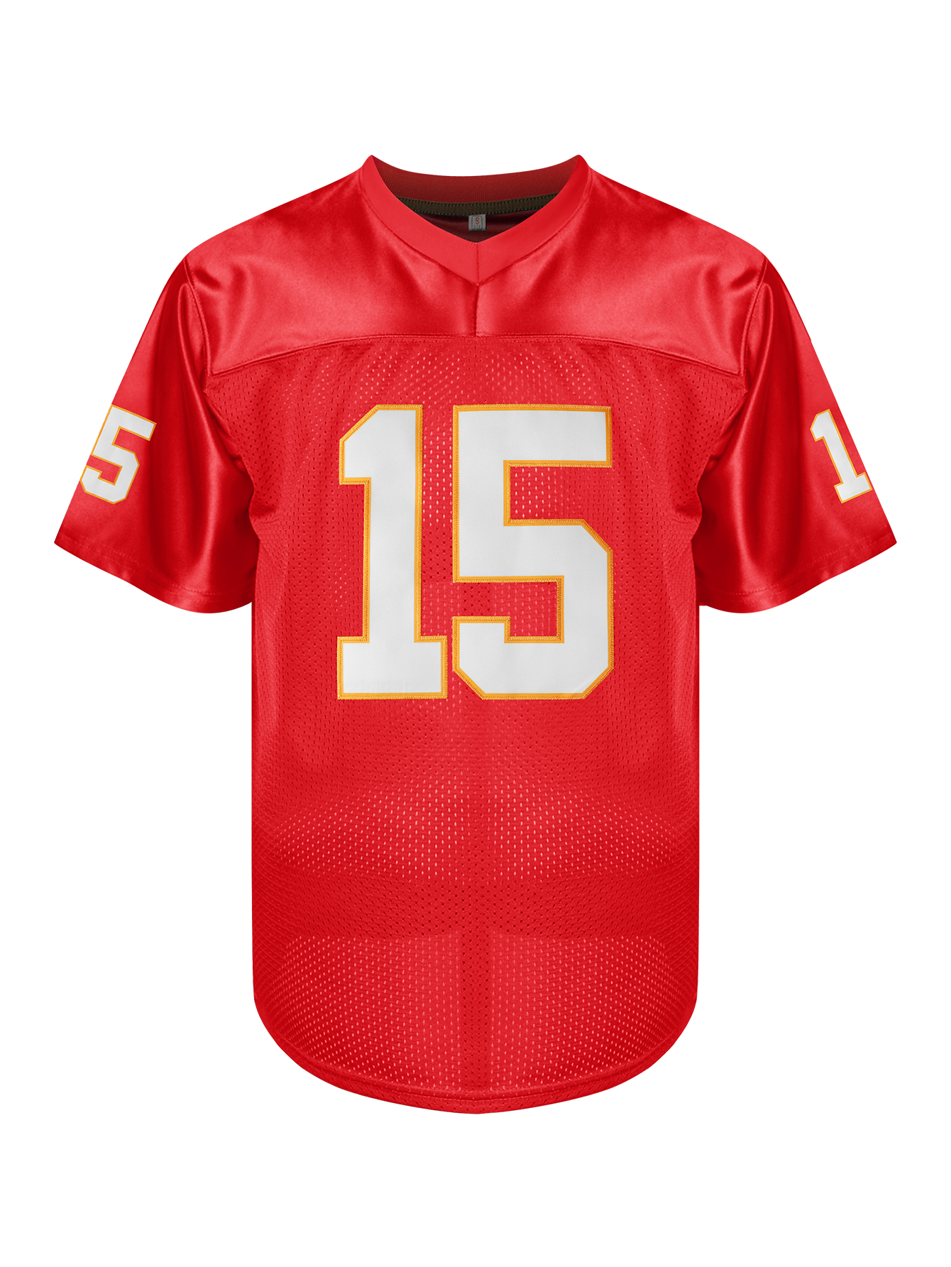 IN STOCK Mens 15 Mahomes Football Jersey Double Stitched Name and Number Fsat Shipping