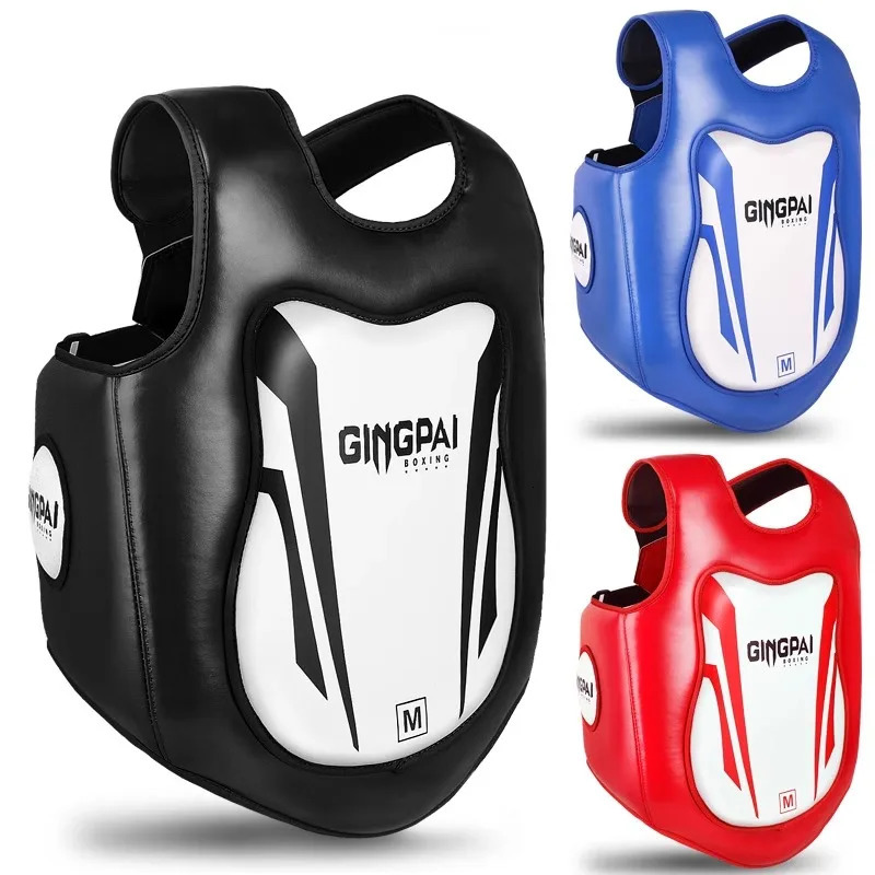 Boxing Chest Guard MMA Kickboxing Body Vest Protector Martial Arts WTF Reversible Rib Shield Taekwondo Target Training Uniform 241202