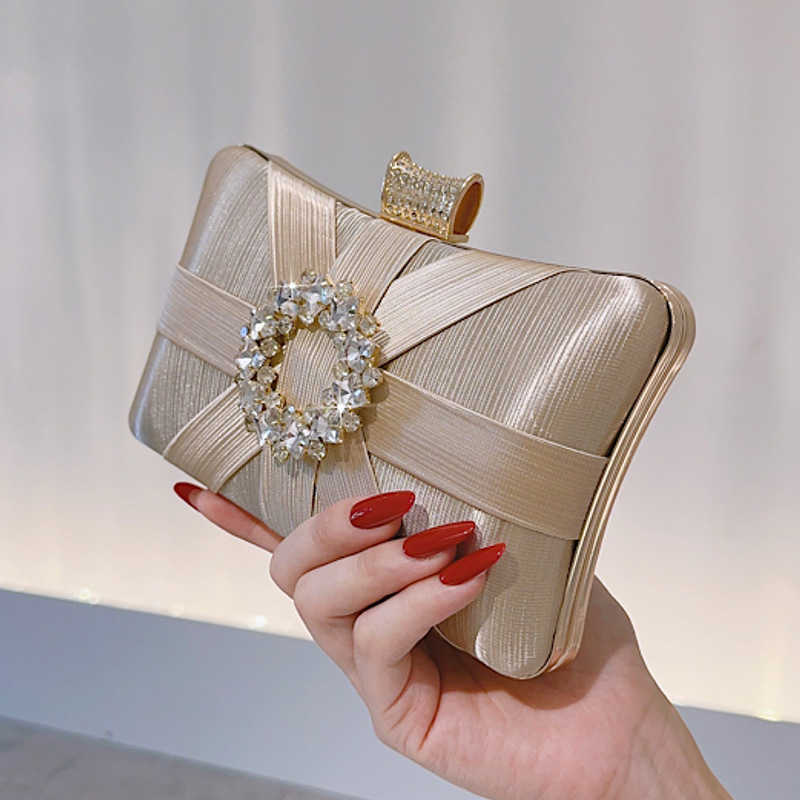 Sunflower woven metal hand-held bag with diamond inlaid square box bag, elegant dress bag, party, annual meeting, evening dress bag 241203