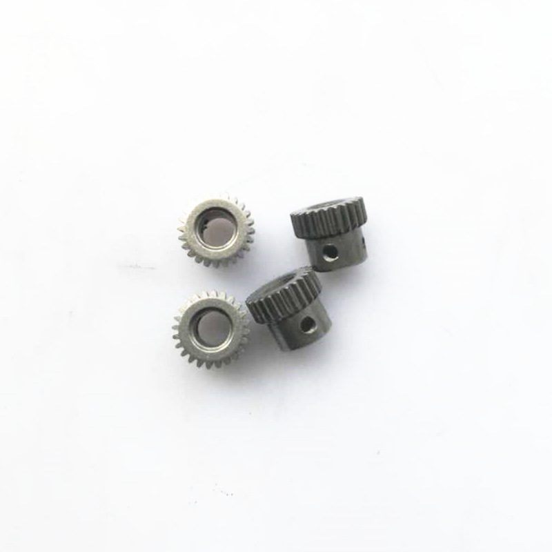 Cylinder Straight Gear with 0.5 Module, 24 Teeth, Inner Hole Diameter of 6mm - Powder Metallurgy Material with M3 Top Screw Holes for Direct Sale