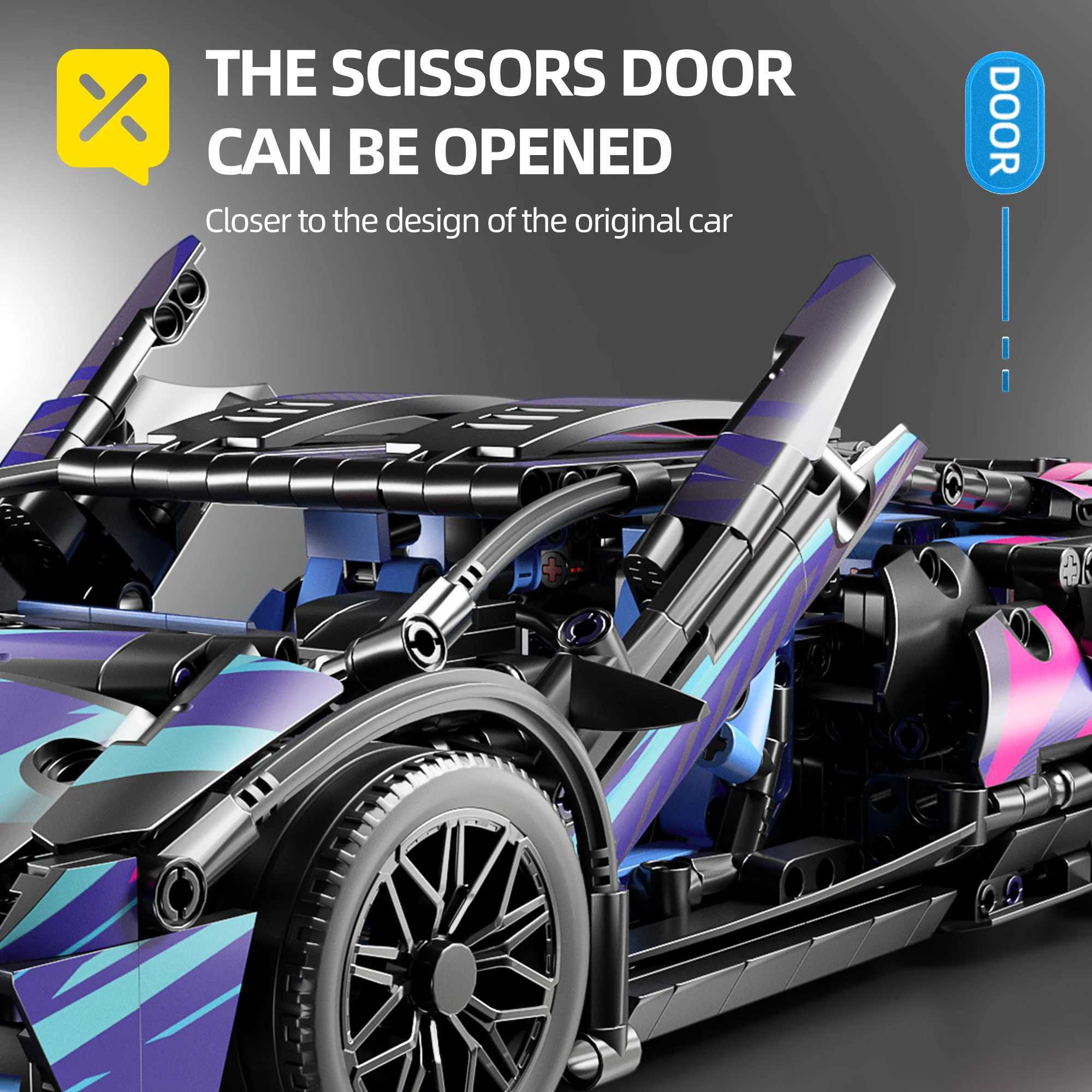 ToylinX 1314PCS Speed Car Building Block Technology Building Model Setting Supercar Brick Puzzle Toy Car For Children And AdultsXJ241203