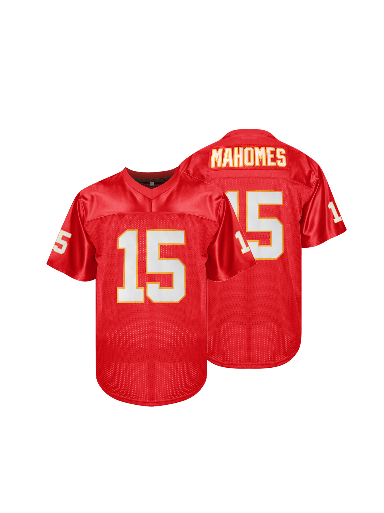 IN STOCK Mens 15 Mahomes Football Jersey Double Stitched Name and Number Fsat Shipping