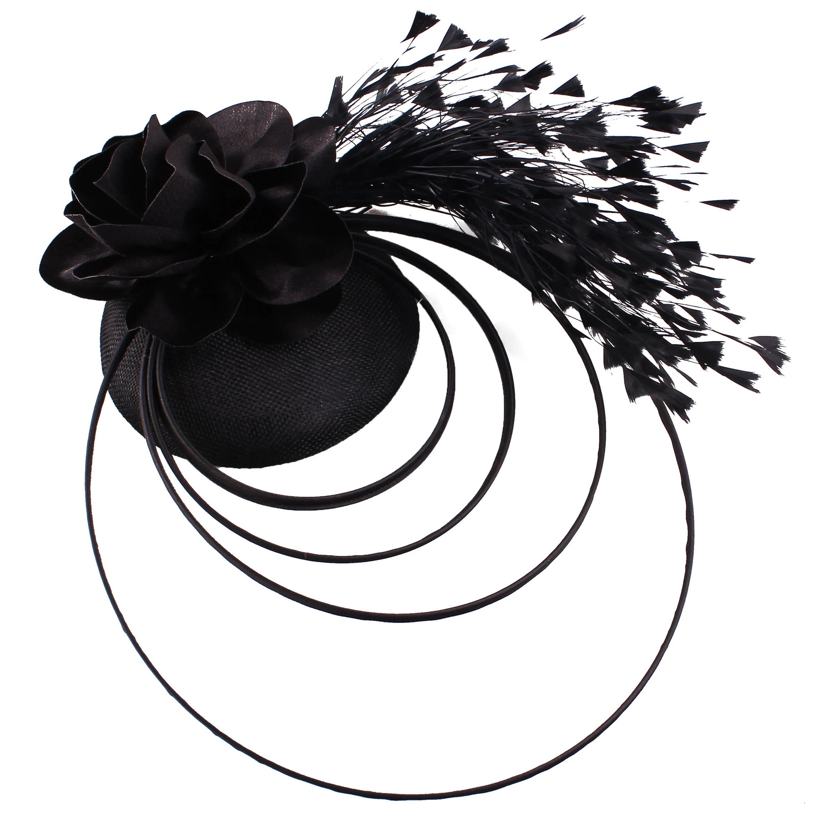 beige competition ocn charm hat bow bride wedding church hat womens beautiful fancy cocktail party base multi-color 241203