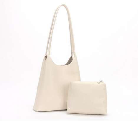 Large capacity women's leather handbag, fashionable and simple women's magnetic button bag
