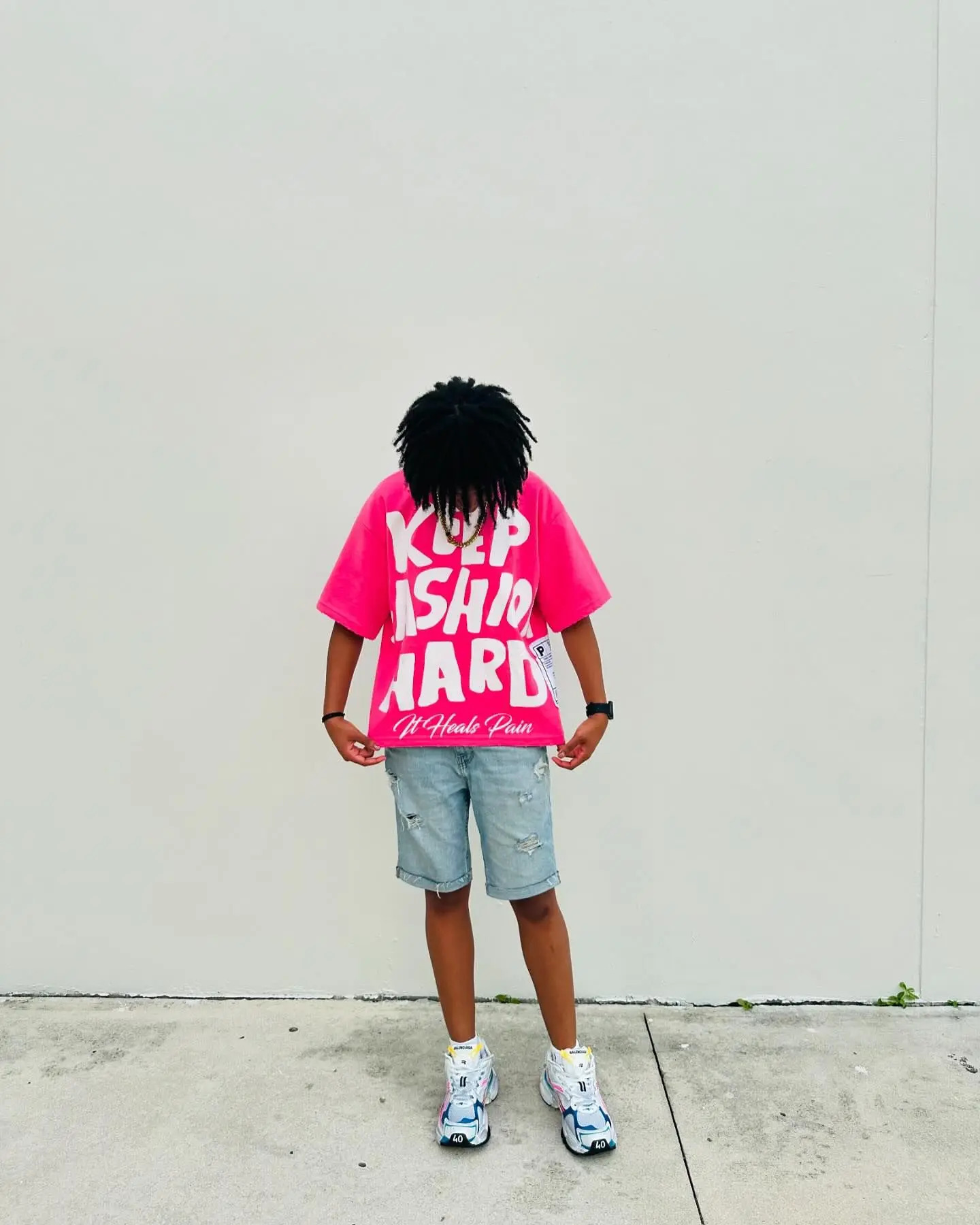 Super pink print graphic t shirts gothic streetwear y2k top oversized harajuku goth cotton shirt men women clothing 241202