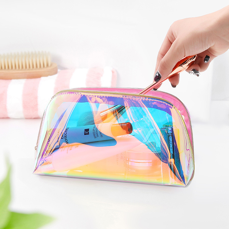 eTya Transparent Coin Purse Women Wallet Laser PVC Card Pencil Cosmetic Money Clutch Bag Case New Female Mini Zipper Wallets Pouch