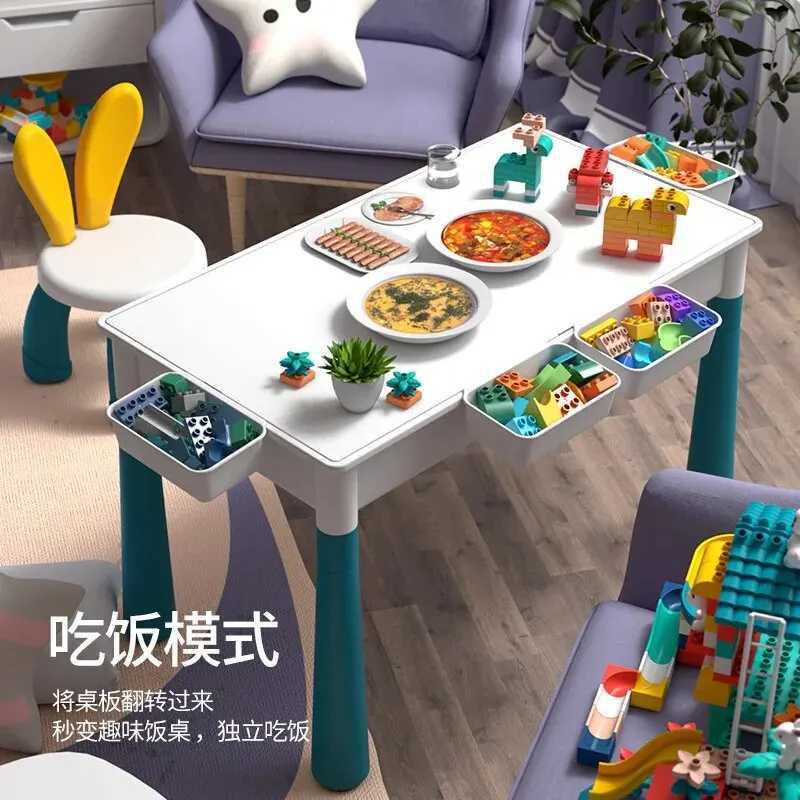 5-in-1 Kids Activi Water Table Toys and Chair Set with 143pcs Large Marble Run DIY Building Block for Kids Ages 3+XJ241203