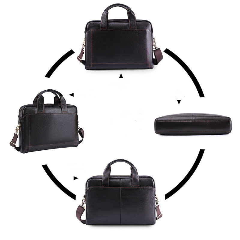 Free Shipping WESTAL Mens Genuine Leather Laptop Bag Briefcase Office Bags For Men Natural Portedocuments 5006 241019