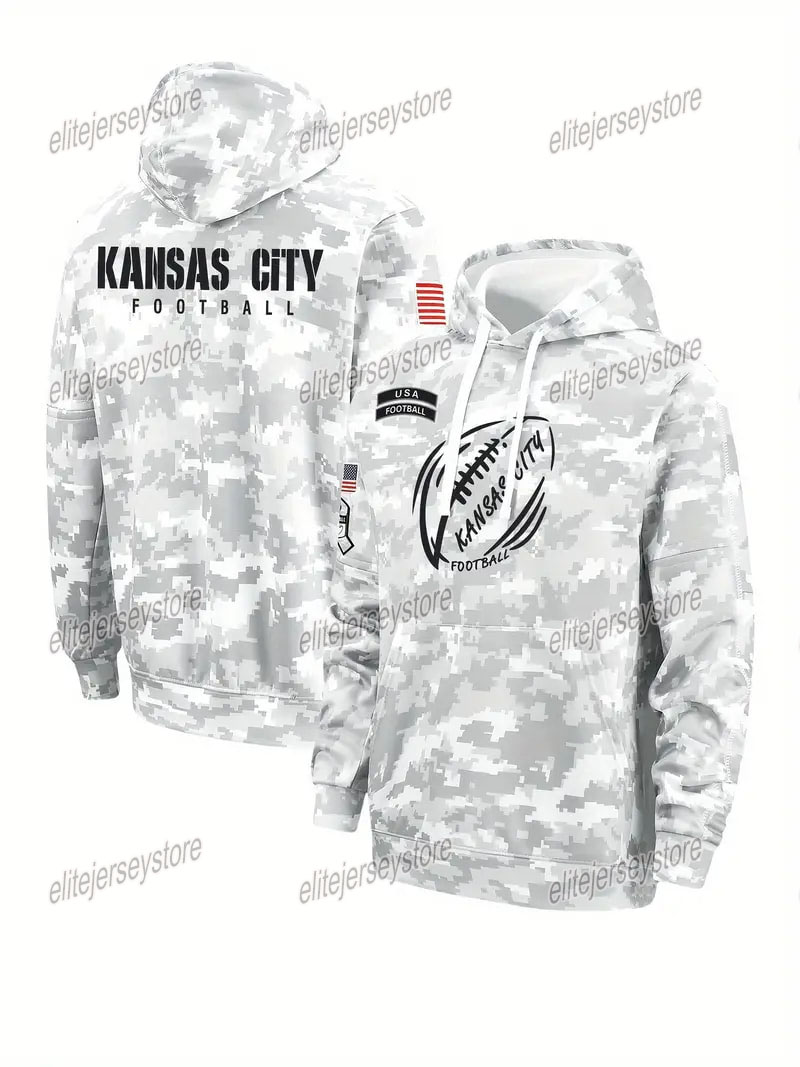 2024 Camo Salute To Service Pullover Football Hoodie Jersey Mens Women Youth
